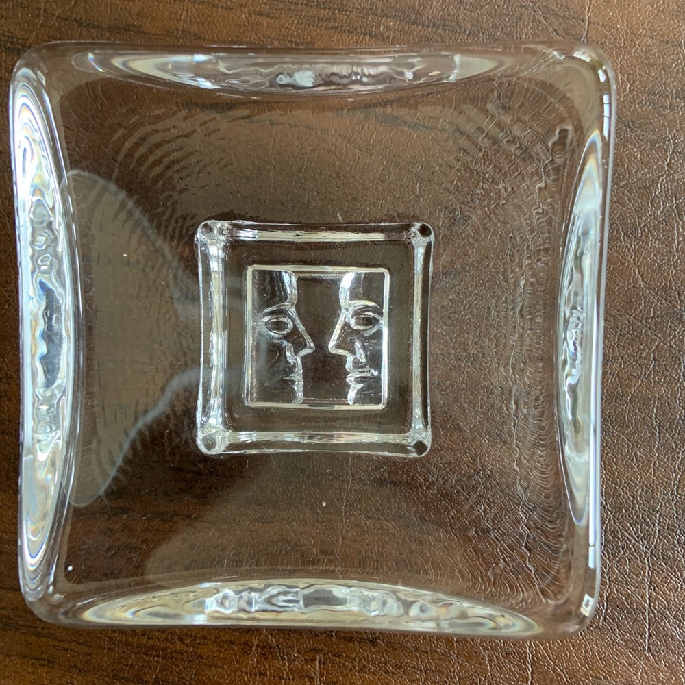 Vintage Kosta Boda “Two Faces”tray
